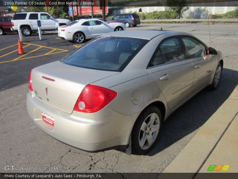 Gold Mist Metallic / Ebony 2009 Pontiac G6 Sedan