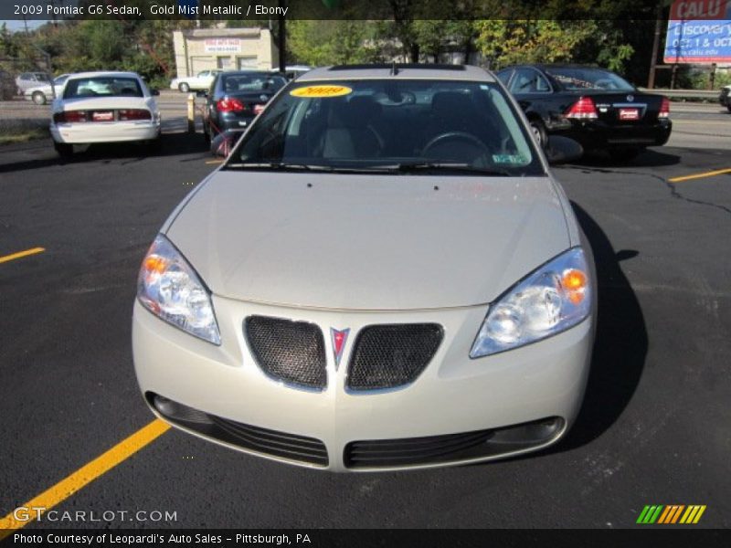 Gold Mist Metallic / Ebony 2009 Pontiac G6 Sedan