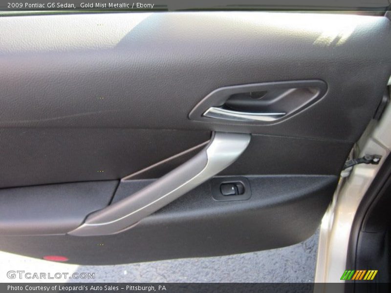Gold Mist Metallic / Ebony 2009 Pontiac G6 Sedan