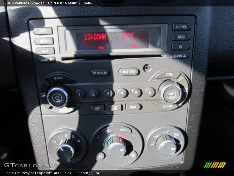 Gold Mist Metallic / Ebony 2009 Pontiac G6 Sedan