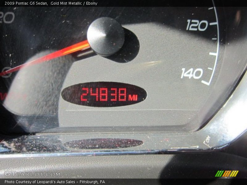 Gold Mist Metallic / Ebony 2009 Pontiac G6 Sedan