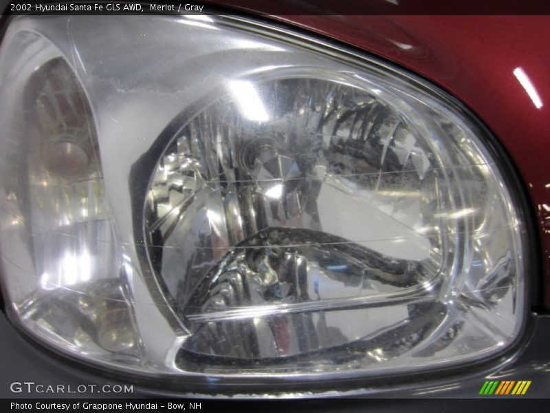 Merlot / Gray 2002 Hyundai Santa Fe GLS AWD