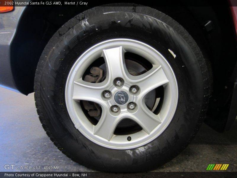 Merlot / Gray 2002 Hyundai Santa Fe GLS AWD