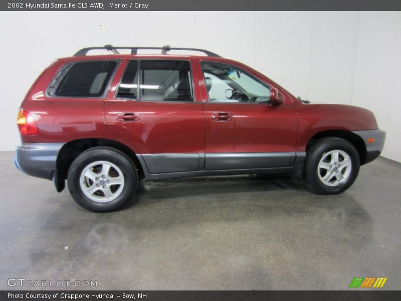 Merlot / Gray 2002 Hyundai Santa Fe GLS AWD