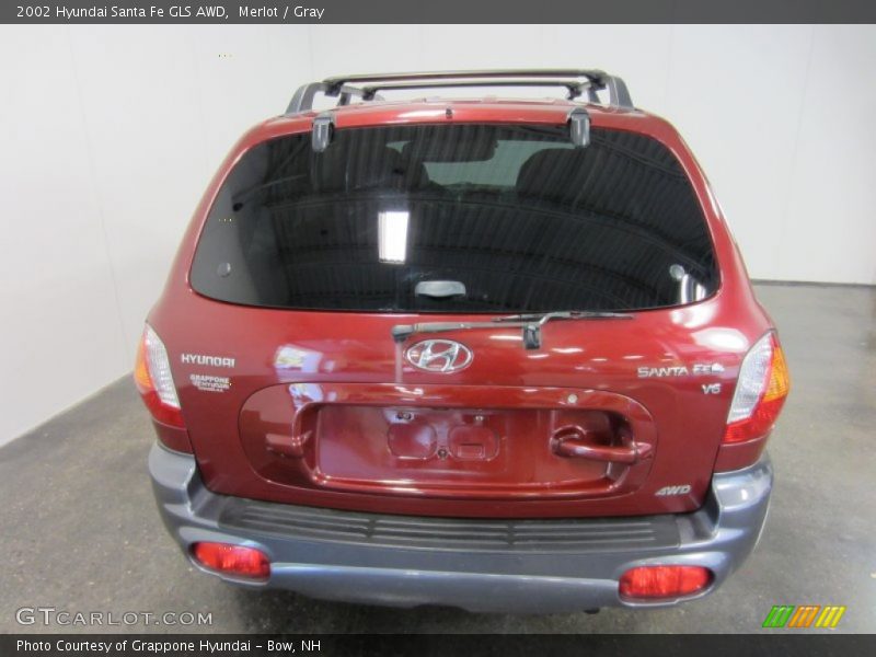 Merlot / Gray 2002 Hyundai Santa Fe GLS AWD