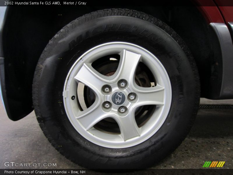 Merlot / Gray 2002 Hyundai Santa Fe GLS AWD