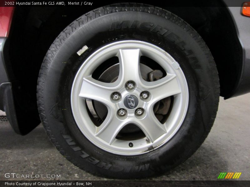 Merlot / Gray 2002 Hyundai Santa Fe GLS AWD