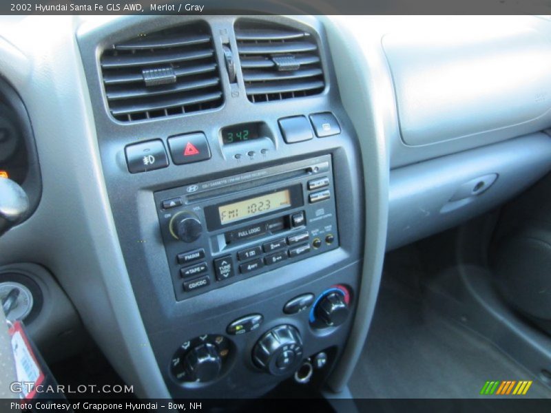 Merlot / Gray 2002 Hyundai Santa Fe GLS AWD