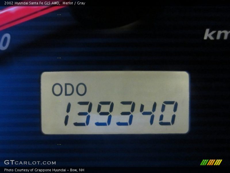 Merlot / Gray 2002 Hyundai Santa Fe GLS AWD