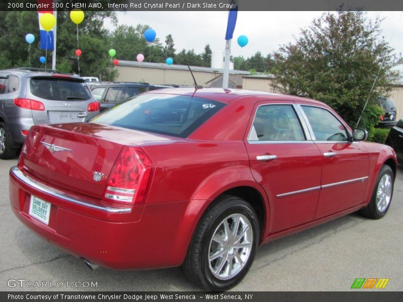 Inferno Red Crystal Pearl / Dark Slate Gray 2008 Chrysler 300 C HEMI AWD