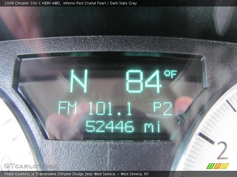 Inferno Red Crystal Pearl / Dark Slate Gray 2008 Chrysler 300 C HEMI AWD