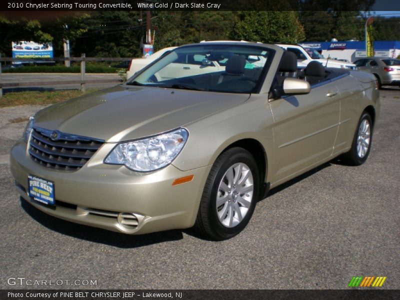White Gold / Dark Slate Gray 2010 Chrysler Sebring Touring Convertible