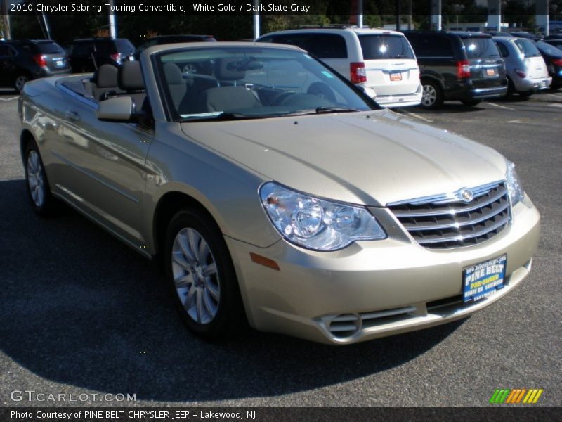 White Gold / Dark Slate Gray 2010 Chrysler Sebring Touring Convertible