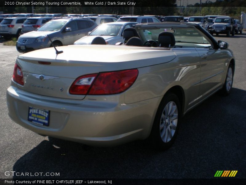 White Gold / Dark Slate Gray 2010 Chrysler Sebring Touring Convertible