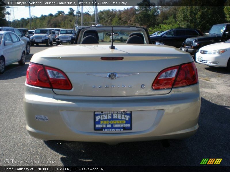 White Gold / Dark Slate Gray 2010 Chrysler Sebring Touring Convertible