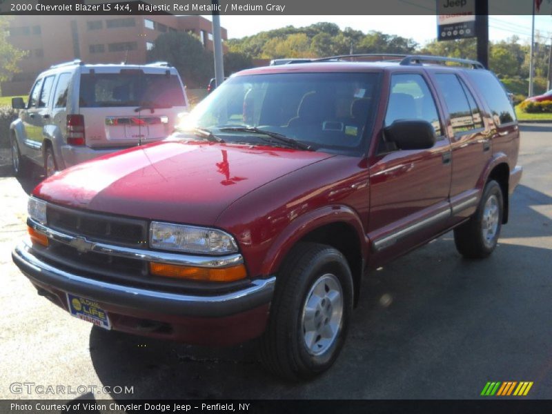 Majestic Red Metallic / Medium Gray 2000 Chevrolet Blazer LS 4x4