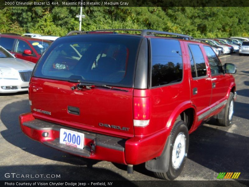 Majestic Red Metallic / Medium Gray 2000 Chevrolet Blazer LS 4x4