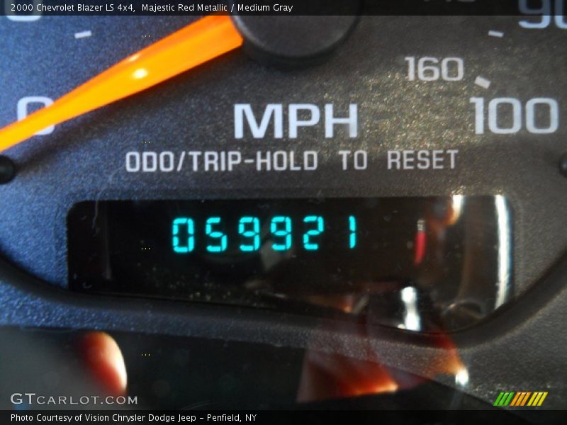 Majestic Red Metallic / Medium Gray 2000 Chevrolet Blazer LS 4x4