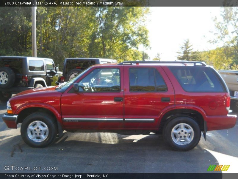 Majestic Red Metallic / Medium Gray 2000 Chevrolet Blazer LS 4x4