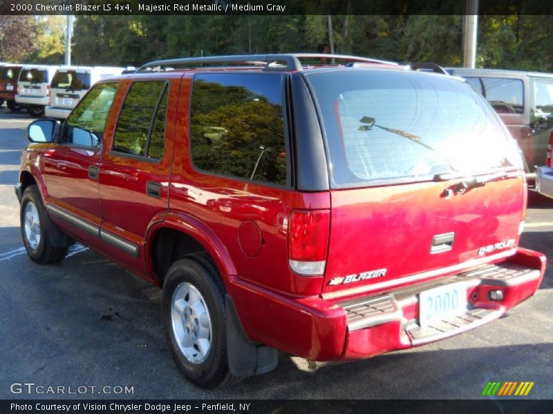 Majestic Red Metallic / Medium Gray 2000 Chevrolet Blazer LS 4x4