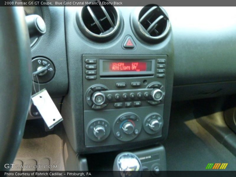 Blue Gold Crystal Metallic / Ebony Black 2008 Pontiac G6 GT Coupe