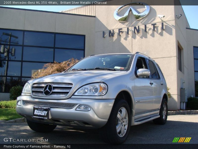Brilliant Silver Metallic / Charcoal 2005 Mercedes-Benz ML 350 4Matic