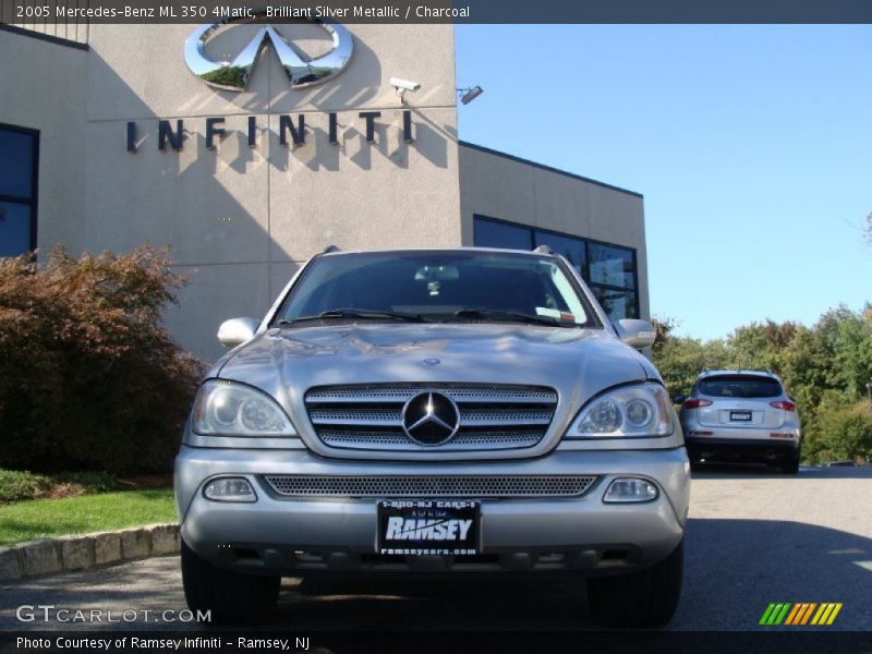 Brilliant Silver Metallic / Charcoal 2005 Mercedes-Benz ML 350 4Matic