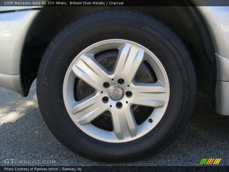 Brilliant Silver Metallic / Charcoal 2005 Mercedes-Benz ML 350 4Matic