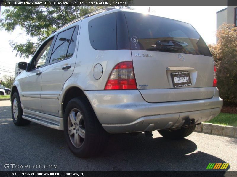 Brilliant Silver Metallic / Charcoal 2005 Mercedes-Benz ML 350 4Matic