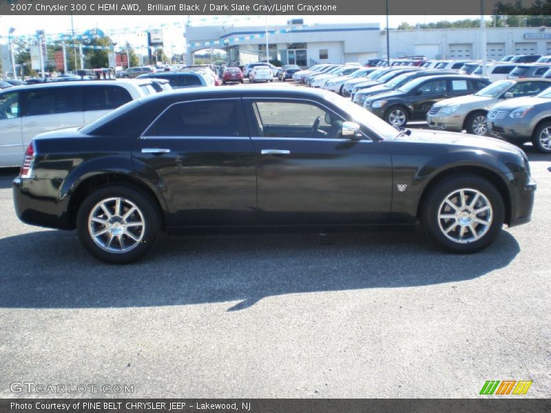 Brilliant Black / Dark Slate Gray/Light Graystone 2007 Chrysler 300 C HEMI AWD