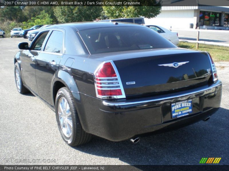 Brilliant Black / Dark Slate Gray/Light Graystone 2007 Chrysler 300 C HEMI AWD