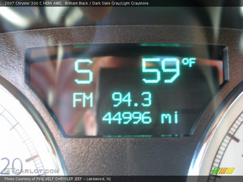 Brilliant Black / Dark Slate Gray/Light Graystone 2007 Chrysler 300 C HEMI AWD
