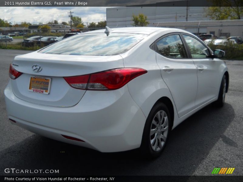 Pearl White / Beige 2011 Hyundai Elantra GLS