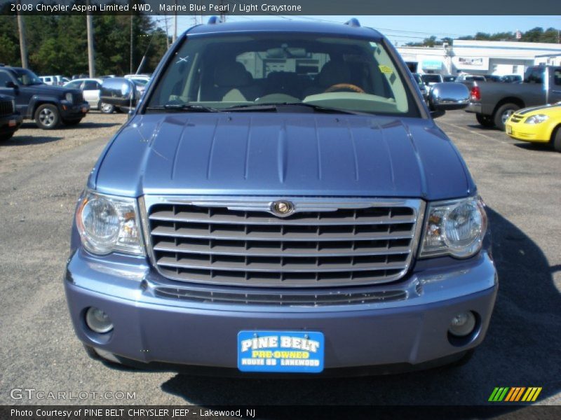 Marine Blue Pearl / Light Graystone 2008 Chrysler Aspen Limited 4WD