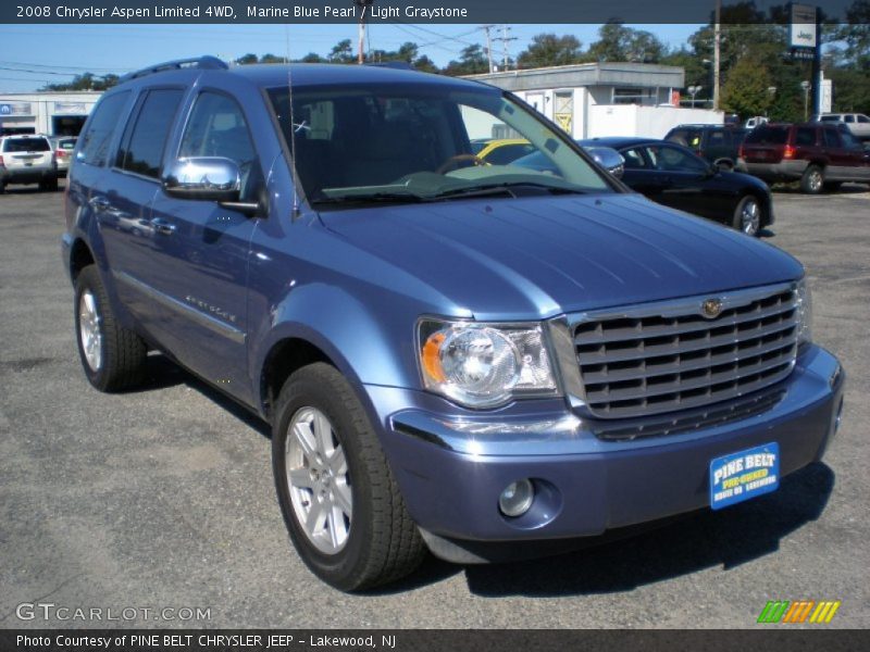 Marine Blue Pearl / Light Graystone 2008 Chrysler Aspen Limited 4WD