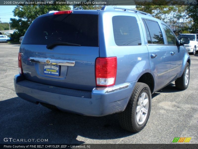 Marine Blue Pearl / Light Graystone 2008 Chrysler Aspen Limited 4WD