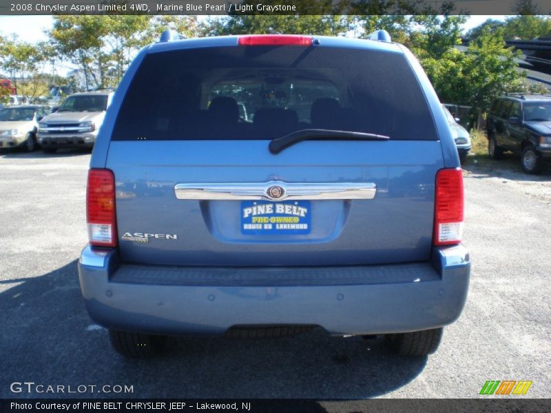 Marine Blue Pearl / Light Graystone 2008 Chrysler Aspen Limited 4WD