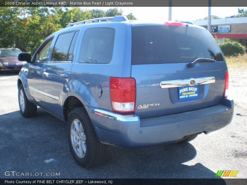 Marine Blue Pearl / Light Graystone 2008 Chrysler Aspen Limited 4WD