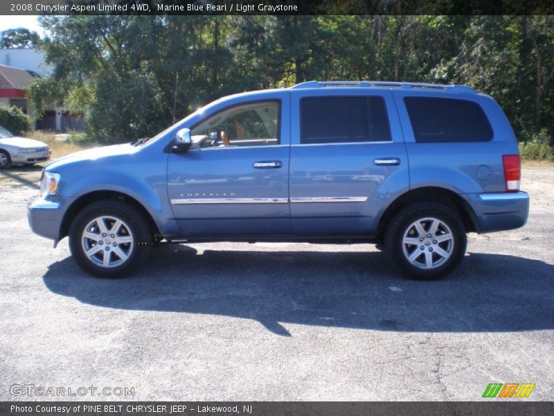 Marine Blue Pearl / Light Graystone 2008 Chrysler Aspen Limited 4WD