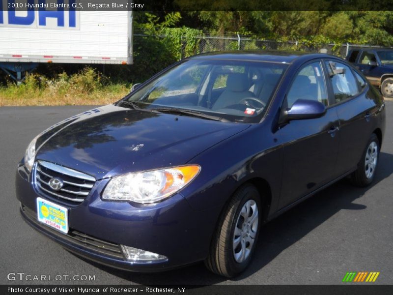 Regatta Blue / Gray 2010 Hyundai Elantra GLS