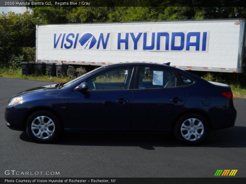 Regatta Blue / Gray 2010 Hyundai Elantra GLS