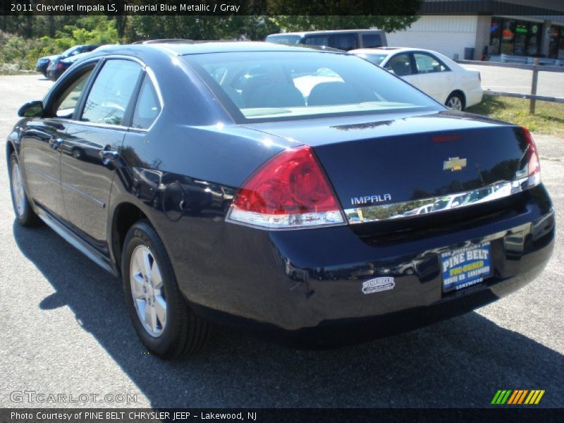 Imperial Blue Metallic / Gray 2011 Chevrolet Impala LS