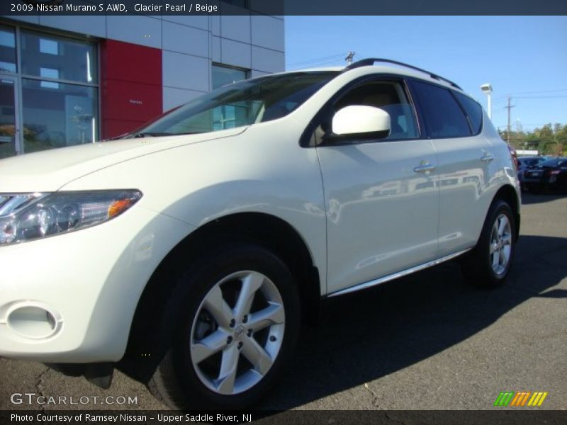 Glacier Pearl / Beige 2009 Nissan Murano S AWD