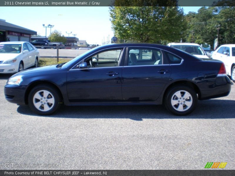 Imperial Blue Metallic / Gray 2011 Chevrolet Impala LS