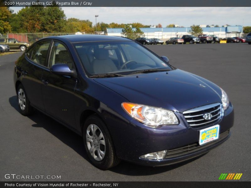 Regatta Blue / Gray 2010 Hyundai Elantra GLS