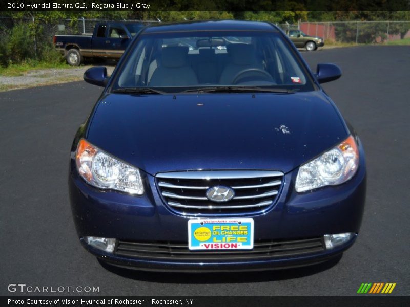 Regatta Blue / Gray 2010 Hyundai Elantra GLS