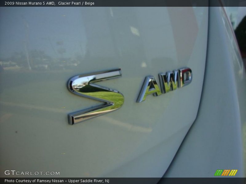 Glacier Pearl / Beige 2009 Nissan Murano S AWD
