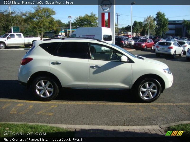 Glacier Pearl / Beige 2009 Nissan Murano S AWD