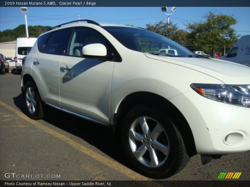 Glacier Pearl / Beige 2009 Nissan Murano S AWD