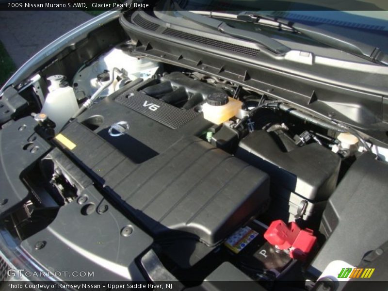 Glacier Pearl / Beige 2009 Nissan Murano S AWD